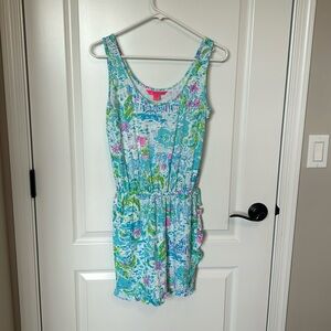 Lilly Pulitzer Analee Romper Multi What A Lovely Place XS